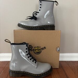 NIB – Dr. Martens (Size 10) 1460 Women’s Leather Lace-Up Boots – Zinc Grey